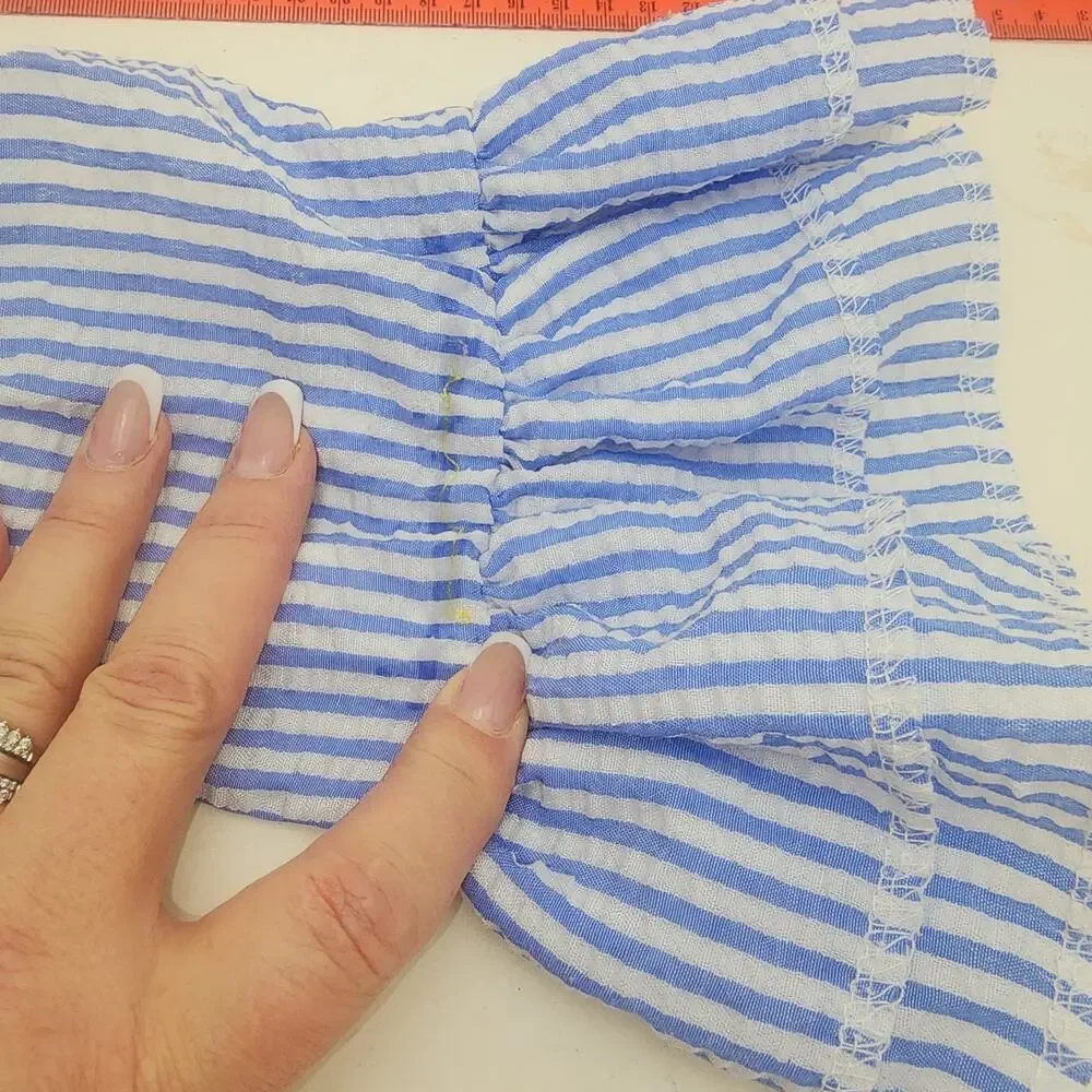 Dog Dress XS Blue striped